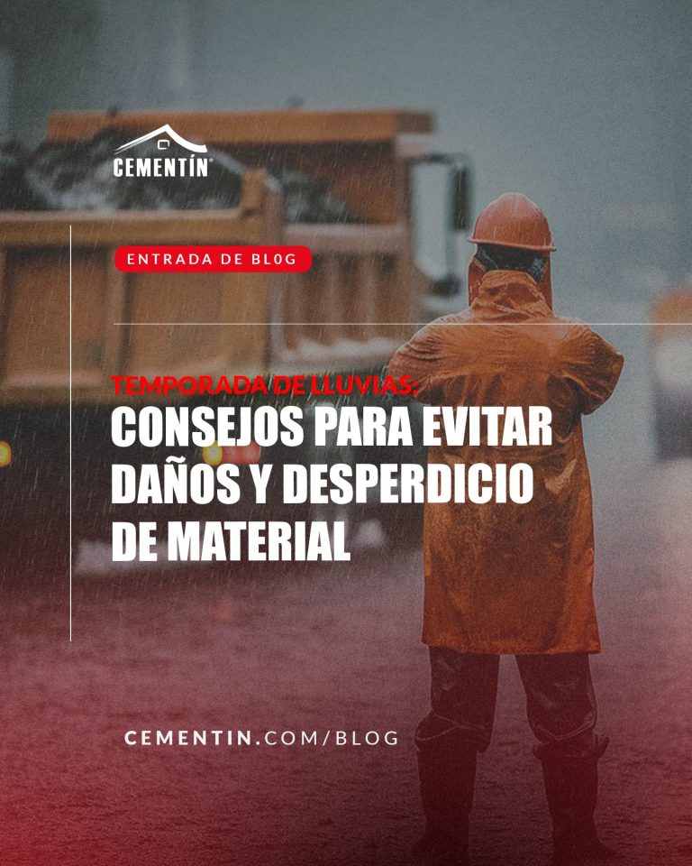 Temporada de lluvias: consejos para evitar daños y desperdicio de material